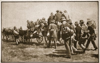 Enkele medegevangenen van Cronje op weg naar de Kaap, illustratie uit 